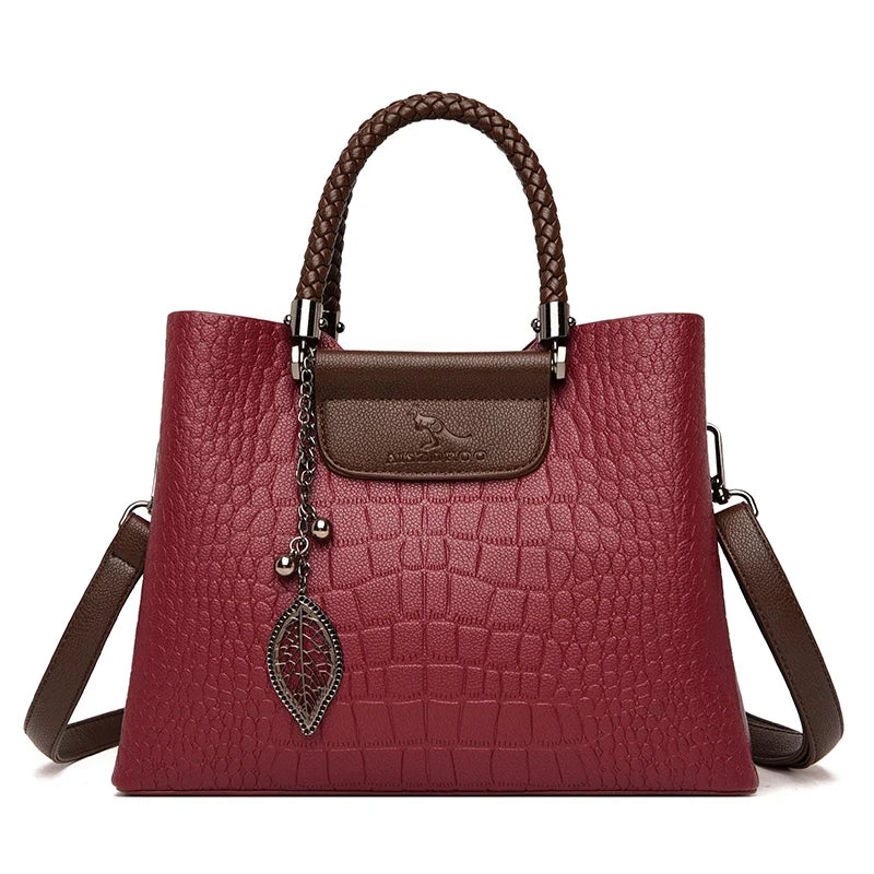 Soft Leather Crossbody Tote