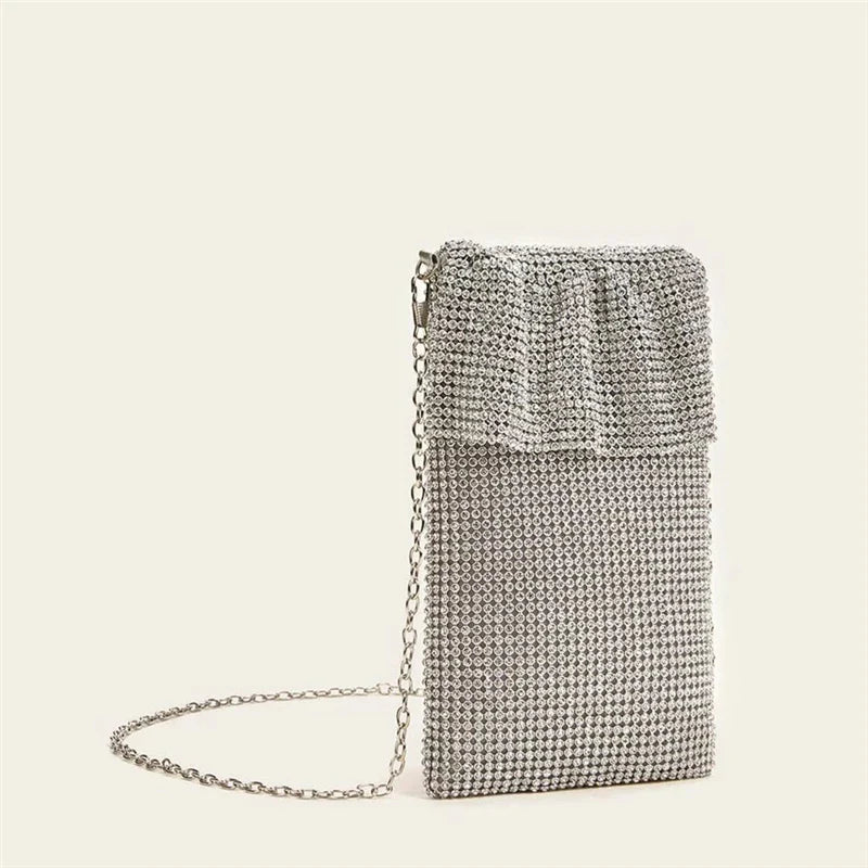 Diamond Metal Mesh Evening Clutch