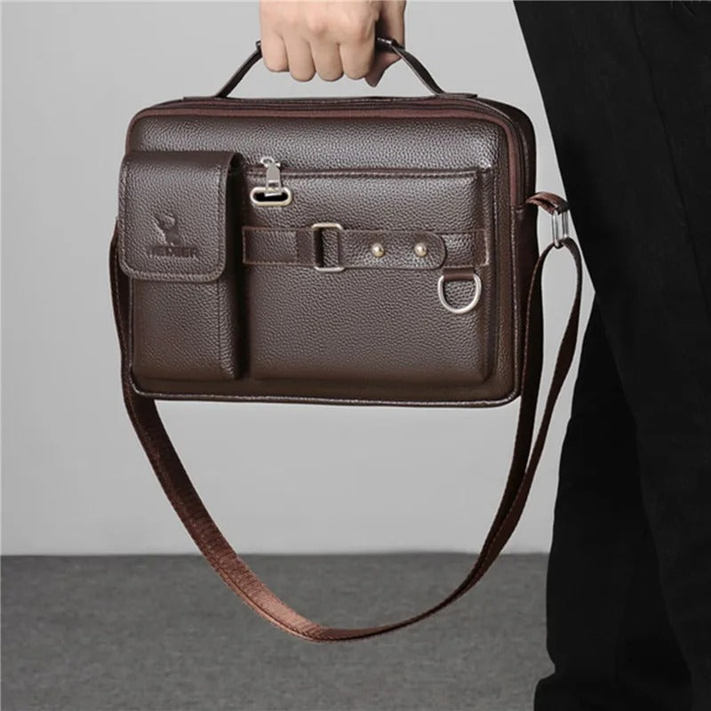 Men's PU Leather iPad Crossbody Bag